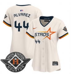 Women Houston Astros 44 Yordan Alvarez Cream 2025 City Connect Limited Stitched Baseball Jersey Women Houston Astros 44 Yordan Alvarez Cream 2025 City Connect Limited Stitched Baseball Jersey