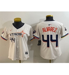 Women Houston Astros 44 Yordan Alvarez Cream 2025 City Connect With Texas Patch Limited Stitched Baseball Jersey Women Houston Astros 44 Yordan Alvarez Cream 2025 City Connect With Texas Patch Limited Stitched Baseball Jersey
