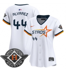 Women Houston Astros 44 Yordan Alvarez White 2025 City Connect Limited Stitched Baseball Jersey