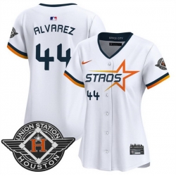 Women Houston Astros 44 Yordan Alvarez White 2025 City Connect Limited Stitched Baseball Jersey