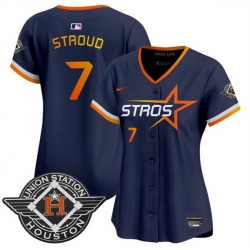 Women Houston Astros 7 C J  Stroud Navy 2025 City Connect Limited Stitched Baseball Jersey