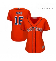 Womens Houston Astros 16 Aledmys Diaz Authentic Orange Alternate Cool Base Baseball Jersey Womens Houston Astros 16 Aledmys Diaz Authentic Orange Alternate Cool Base Baseball Jersey