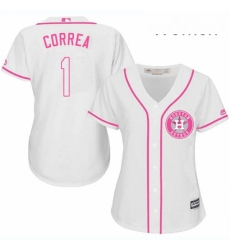 Womens Majestic Houston Astros 1 Carlos Correa Authentic White Fashion Cool Base MLB Jersey Womens Majestic Houston Astros 1 Carlos Correa Authentic White Fashion Cool Base MLB Jersey