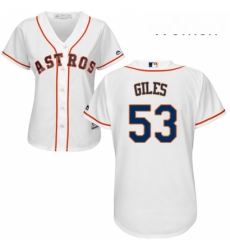 Womens Majestic Houston Astros 53 Ken Giles Replica White Home Cool Base MLB Jersey Womens Majestic Houston Astros 53 Ken Giles Replica White Home Cool Base MLB Jersey