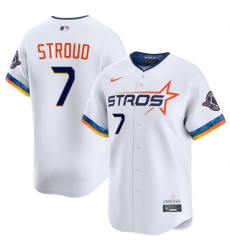 Youth Houston Astros 7 C J  Stroud White 2025 City Connect Limited Stitched Baseball Jersey