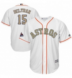 Youth Majestic Houston Astros 15 Carlos Beltran Authentic White 2018 Gold Program Cool Base MLB Jersey Youth Majestic Houston Astros 15 Carlos Beltran Authentic White 2018 Gold Program Cool Base MLB Jersey