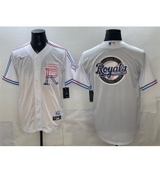 Men Kansas City Royals Team Big Logo White 2026 City Connect Stadium Stitched Baseball Jersey Men Kansas City Royals Team Big Logo White 2026 City Connect Stadium Stitched Baseball Jersey