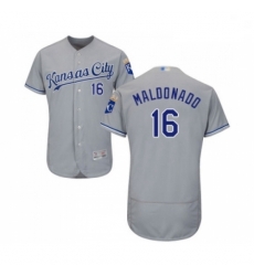 Mens Kansas City Royals 16 Martin Maldonado Grey Road Flex Base Authentic Collection Baseball Jersey Mens Kansas City Royals 16 Martin Maldonado Grey Road Flex Base Authentic Collection Baseball Jersey