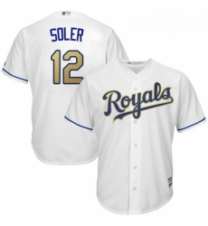 Youth Majestic Kansas City Royals 12 Jorge Soler Authentic White Home Cool Base MLB Jersey Youth Majestic Kansas City Royals 12 Jorge Soler Authentic White Home Cool Base MLB Jersey