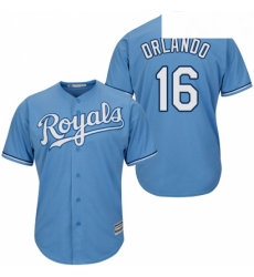 Youth Majestic Kansas City Royals 16 Paulo Orlando Authentic Light Blue Alternate 1 Cool Base MLB Jersey Youth Majestic Kansas City Royals 16 Paulo Orlando Authentic Light Blue Alternate 1 Cool Base MLB Jersey