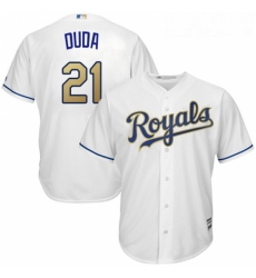 Youth Majestic Kansas City Royals 21 Lucas Duda Replica White Home Cool Base MLB Jersey Youth Majestic Kansas City Royals 21 Lucas Duda Replica White Home Cool Base MLB Jersey