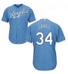 Youth Majestic Kansas City Royals 34 Trevor Cahill Replica Light Blue Alternate 1 Cool Base MLB Jersey Youth Majestic Kansas City Royals 34 Trevor Cahill Replica Light Blue Alternate 1 Cool Base MLB Jersey