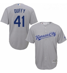 Youth Majestic Kansas City Royals 41 Danny Duffy Replica Grey Road Cool Base MLB Jersey Youth Majestic Kansas City Royals 41 Danny Duffy Replica Grey Road Cool Base MLB Jersey