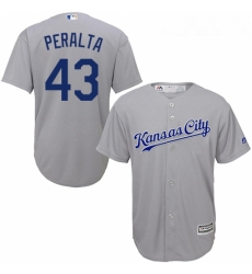 Youth Majestic Kansas City Royals 43 Wily Peralta Authentic Grey Road Cool Base MLB Jersey Youth Majestic Kansas City Royals 43 Wily Peralta Authentic Grey Road Cool Base MLB Jersey
