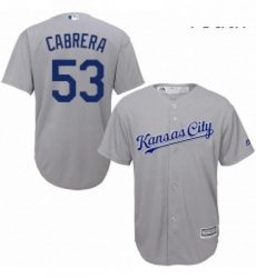 Youth Majestic Kansas City Royals 53 Melky Cabrera Replica Grey Road Cool Base MLB Jersey Youth Majestic Kansas City Royals 53 Melky Cabrera Replica Grey Road Cool Base MLB Jersey