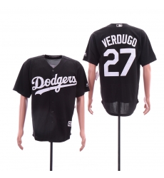 Dodgers 27 Alex Verdugo Black Cool Base Jersey Dodgers 27 Alex Verdugo Black Cool Base Jersey