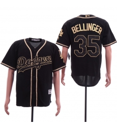 Dodgers 35 Cody Bellinger Black Gold Cool Base Jersey Dodgers 35 Cody Bellinger Black Gold Cool Base Jersey