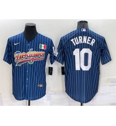 Men Los Angeles Dodgers 10 Justin Turner Navy Mexico Rainbow Cool Base Stitched Baseball Jersey Men Los Angeles Dodgers 10 Justin Turner Navy Mexico Rainbow Cool Base Stitched Baseball Jersey