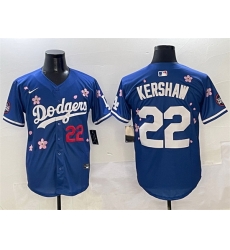 Men Los Angeles Dodgers 22 Clayton Kershaw Royal 2025 Tokyo Series Limited Stitched Baseball Jersey