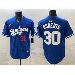 Men Los Angeles Dodgers  30 Dave Roberts Royal 2026 Limited Stitched Baseball Jersey