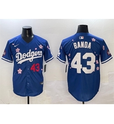 Men Los Angeles Dodgers 43 Anthony Banda Royal 2025 Tokyo Series Limited Stitched Baseball Jersey