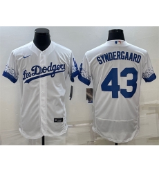Men Los Angeles Dodgers 43 Noah Syndergaard White City Connect Flex Base Stitched Baseball Jersey Men Los Angeles Dodgers 43 Noah Syndergaard White City Connect Flex Base Stitched Baseball Jersey