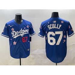 Men Los Angeles Dodgers 67 Vin Scully Royal 2025 Tokyo Series Limited Stitched Baseball Jersey