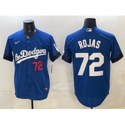 Men Los Angeles Dodgers  72 Miguel Rojas Royal Stitched Baseball Jersey