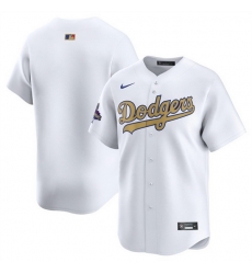 Men Los Angeles Dodgers Active Player Custom White 2025 Gold Collection Limited Stitched Baseball Jersey