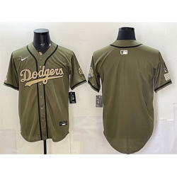 Men Los Angeles Dodgers Blank Olive 2026 Armed Forces Day Stitched Baseball Jersey