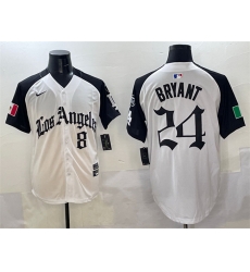 Men Los Angeles Dodgers Front 8 Back 24 Kobe Bryant White Black Mexico 2025 LA Gothic Style With Fernando Patch Vapor Premier Limited Stitched Baseball Jer