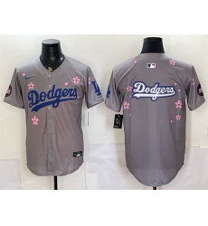Men Los Angeles Dodgers Team Big Logo Grey 2025 Tokyo Series Limited Stitched Baseball Jersey Men Los Angeles Dodgers Team Big Logo Grey 2025 Tokyo Series Limited Stitched Baseball Jersey