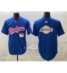 Men Los Angeles Dodgers Team Big Logo Royal Hello Kitty Night Stitched Baseball Jersey Men Los Angeles Dodgers Team Big Logo Royal Hello Kitty Night Stitched Baseball Jersey