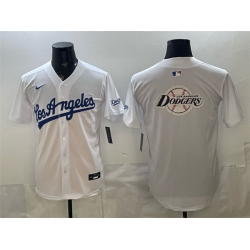 Men Los Angeles Dodgers Team Big Logo White Alternate Stadium Stitched Baseball Jerseys