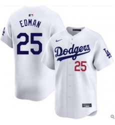 Men Los Angeles Dodgers Tommy Edman #25 White Flex Base Stitched MLB Jersey