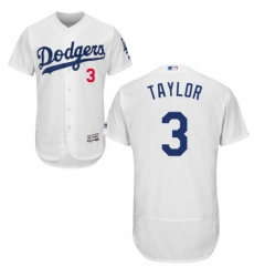 Mens Majestic Los Angeles Dodgers 3 Chris Taylor White Flexbase Authentic Collection MLB Jersey Mens Majestic Los Angeles Dodgers 3 Chris Taylor White Flexbase Authentic Collection MLB Jersey