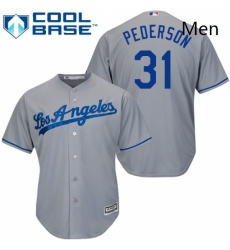 Mens Majestic Los Angeles Dodgers 31 Joc Pederson Replica Grey Road Cool Base MLB Jersey Mens Majestic Los Angeles Dodgers 31 Joc Pederson Replica Grey Road Cool Base MLB Jersey