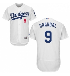 Mens Majestic Los Angeles Dodgers 9 Yasmani Grandal White Home Flex Base Authentic Collection MLB Jersey Mens Majestic Los Angeles Dodgers 9 Yasmani Grandal White Home Flex Base Authentic Collection MLB Jersey