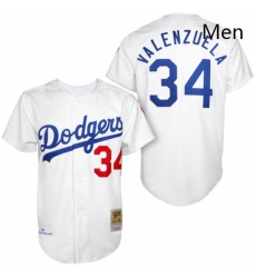 Mens Mitchell and Ness Los Angeles Dodgers 34 Fernando Valenzuela Replica White 1955 Throwback MLB Jersey Mens Mitchell and Ness Los Angeles Dodgers 34 Fernando Valenzuela Replica White 1955 Throwback MLB Jersey