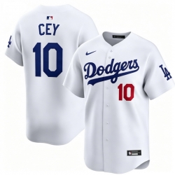 Men's Ron Cey White Los Angele Dodgers #10 White Flex base Stitched Jersey