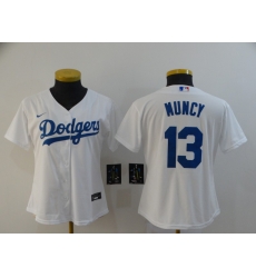 Women Dodgers 13 Max Muncy White Women 2020 Nike Cool Base Jersey Women Dodgers 13 Max Muncy White Women 2020 Nike Cool Base Jersey