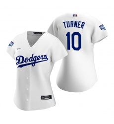 Women Los Angeles Dodgers 10 Justin Turner White 2020 World Series Champions Replica Jersey Women Los Angeles Dodgers 10 Justin Turner White 2020 World Series Champions Replica Jersey