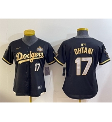 Women Los Angeles Dodgers 17 Shohei Ohtani Black Gold 2024 World Series Vin 26 Kobe Patch Limited Stitched Baseball Jersey 28Run Small 29 Women Los Angeles Dodgers 17 Shohei Ohtani Black Gold 2024 World Series Vin 26 Kobe Patch Limited Stitched Baseball Jersey 28Run Small 29