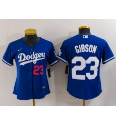 Women Los Angeles Dodgers 23 Kirk Gibson Blue Stitched Jersey 1 Women Los Angeles Dodgers 23 Kirk Gibson Blue Stitched Jersey 1