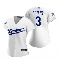 Women Los Angeles Dodgers 3 Chris Taylor White 2020 World Series Champions Replica Jersey Women Los Angeles Dodgers 3 Chris Taylor White 2020 World Series Champions Replica Jersey