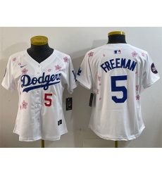 Women Los Angeles Dodgers 5 Freddie Freeman White 2025 Tokyo Series Limited Stitched Baseball Jersey Women Los Angeles Dodgers 5 Freddie Freeman White 2025 Tokyo Series Limited Stitched Baseball Jersey