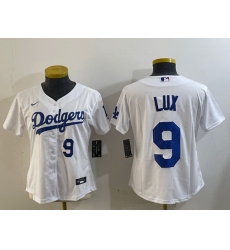 Women Los Angeles Dodgers 9 lux White Cool Base Stitched Baseball Jersey 5 Women Los Angeles Dodgers 9 lux White Cool Base Stitched Baseball Jersey 5