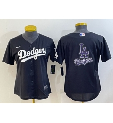 Women Los Angeles Dodgers Black Team Big Logo Stitched Jersey Women Los Angeles Dodgers Black Team Big Logo Stitched Jersey