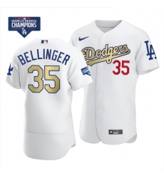 Women Los Angeles Dodgers Cody Bellinger 35 Gold Program White Flex Base Stitched Jersey Women Los Angeles Dodgers Cody Bellinger 35 Gold Program White Flex Base Stitched Jersey
