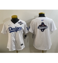 Women Los Angeles Dodgers White 2025 World Series 26 Champions Big Logo Home Limited Stitched Baseball Jersey Women Los Angeles Dodgers White 2025 World Series 26 Champions Big Logo Home Limited Stitched Baseball Jersey